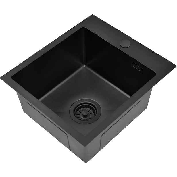 Naxos 40 New Barva Black Pvd Ocelový dřez Do Skříňky 40 CM