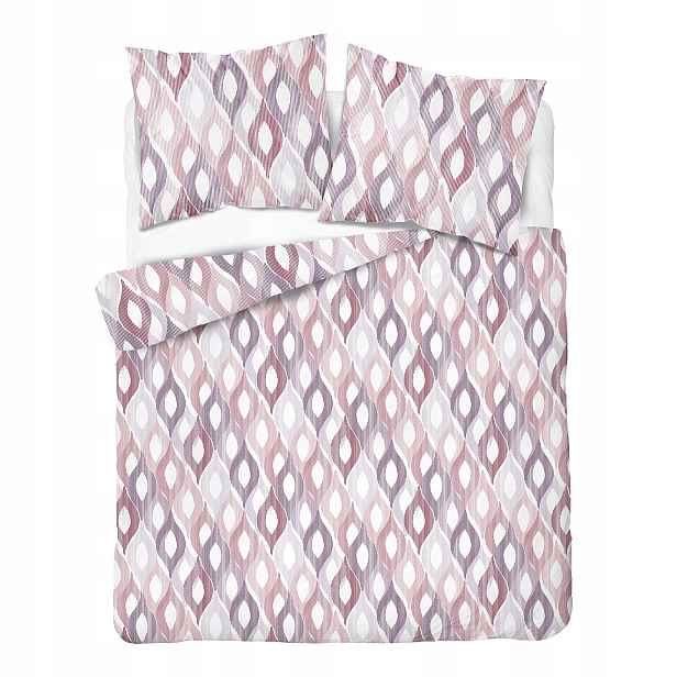 Povlečení flanelové 220x200 bílá pudrově šedá geometrické slzy