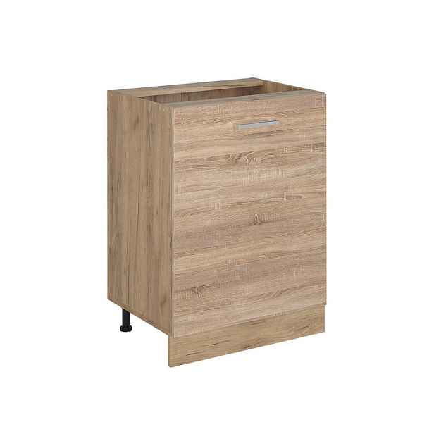 Vicco SPODNÍ SKŘÍŇKA KUCHYŇSKÉ LINKY R-Line, Sonoma/Zlatý mocný dub, 60 cm s 1 dveřmi bez pracovní desky