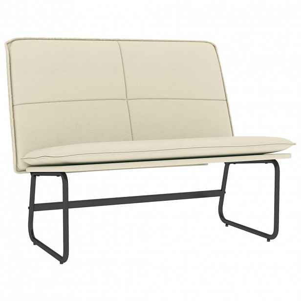 vidaXL Lavice krémová 100 x 75 x 76 cm umělá kůže