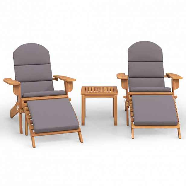 vidaXL 3dílná sada zahradního nábytku Adirondack masivní akácie