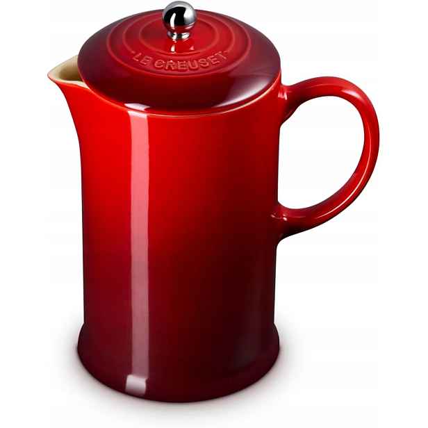 Le Creuset Francouzská Kafetiera 800ML Třešňová Kamenina Nerezová Ocel