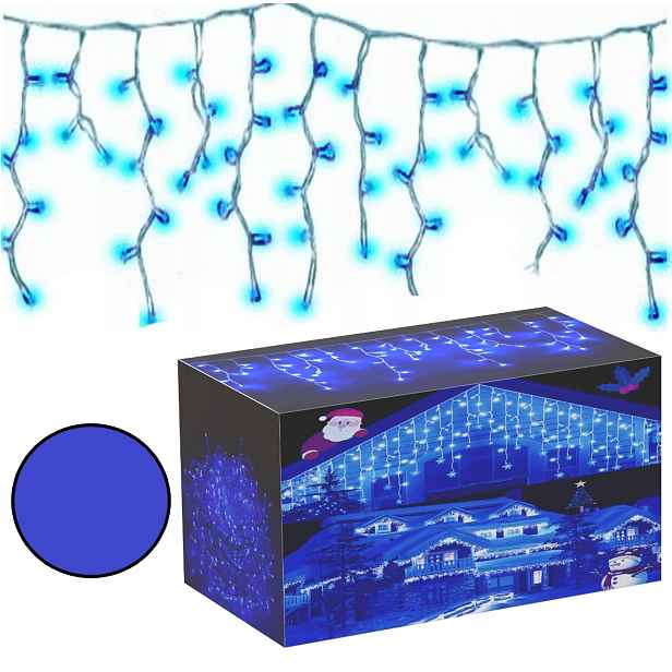 Rampouchy Led Venkovní Světla 500 Led 21 M Modrá, Flash, IP44, Závěs