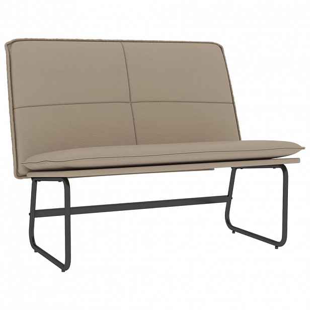 vidaXL Lavice cappuccino 100 x 75 x 76 cm umělá kůže
