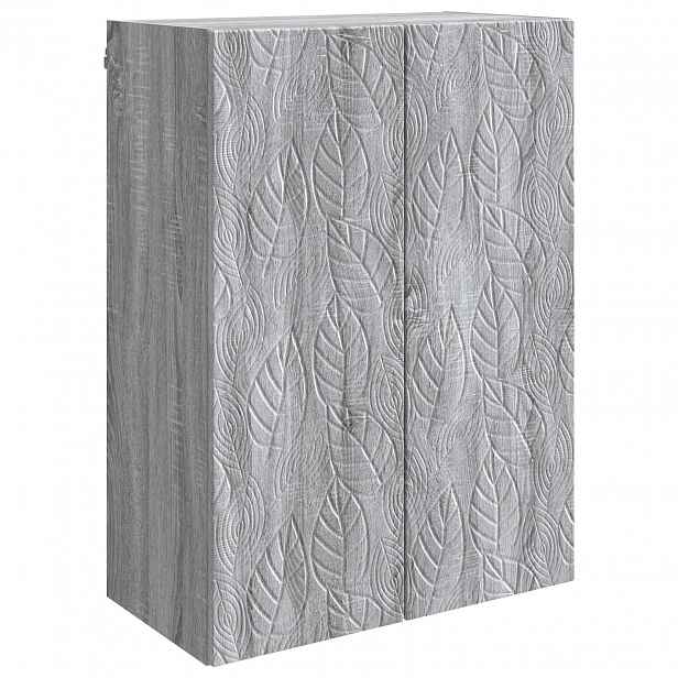 vidaXL Nástěnná skříň 66 x 34,5 x 90 cm Kompozitní dřevo Šedý Sonoma
