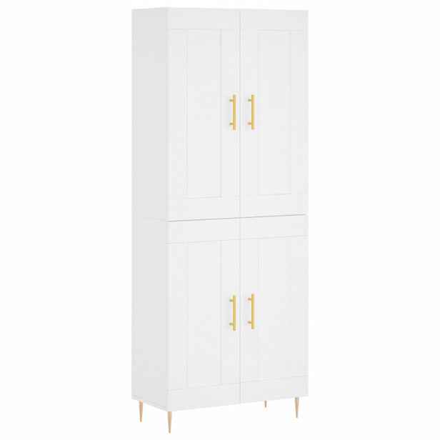 vidaXL Skříň highboard bílá 69,5 x 34 x 180 cm kompozitní dřevo