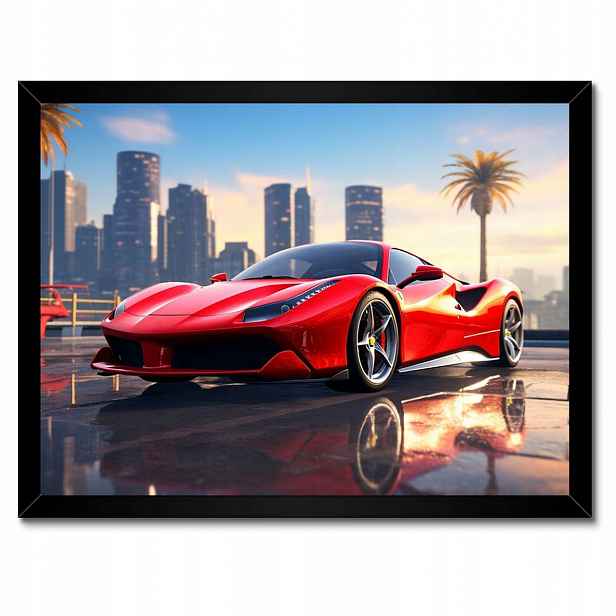 Plakáty v rámu 40x30 Červené Ferrari