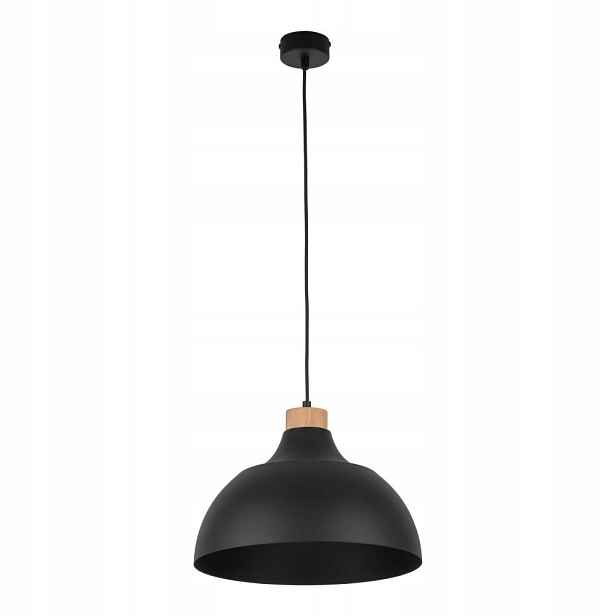 Černá Závěsná Lampa Ve Skandinávském Stylu S Kovovým Stínítkem E27 Tk Lighting