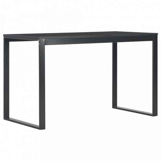 Psací stůl 120x60 cm dřevotříska / ocel Černá