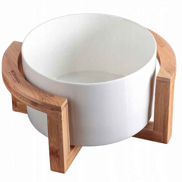 Salátová Mísa bílá porcelánová miska na salát s podstavcem Wilmax 2630 ml