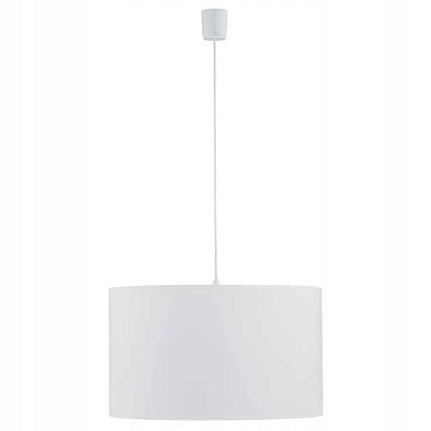 Závěsná lampa Rondo Bílá Abažur 1xE27 30 cm Stropní Moderní Do Obývacího Pokoje
