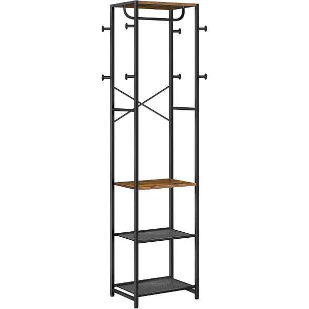 Předsíňový věšák Vasagle Menry 181 cm černý/hnědý