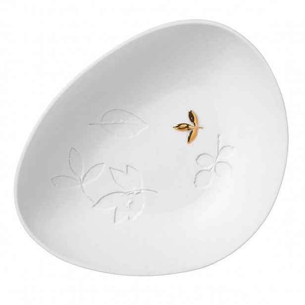 Räder Bílá porcelánová miska GOLD LEAF