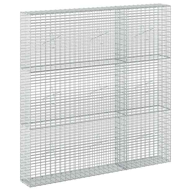 vidaXL Gabion s drátem 3,5 mm a sítem 5x2,5 cm 150x20x150 cm