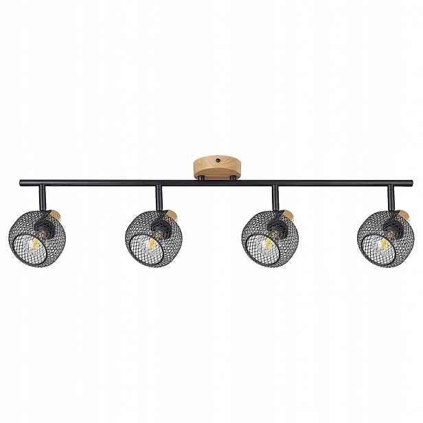 Černá prolamovaná lampa, stropní lišta, reflektor