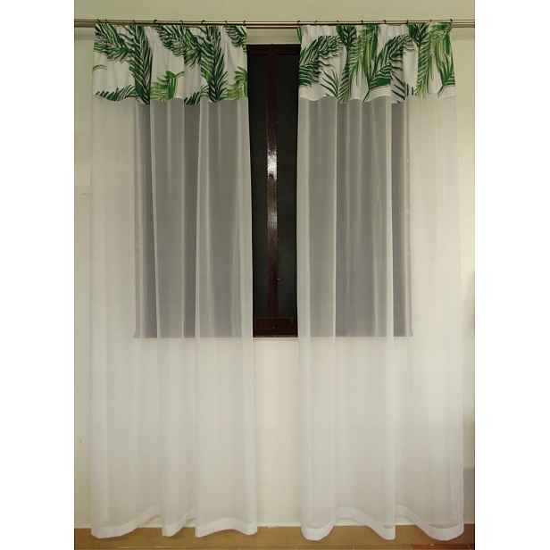 Mg Záclona Voál Palma Listy 1650 150X240cm 1 Ks