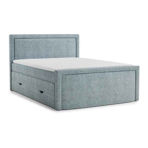 Světle modrá boxspring postel s úložným prostorem 180x200 cm Fresco – Maison de Rêve
