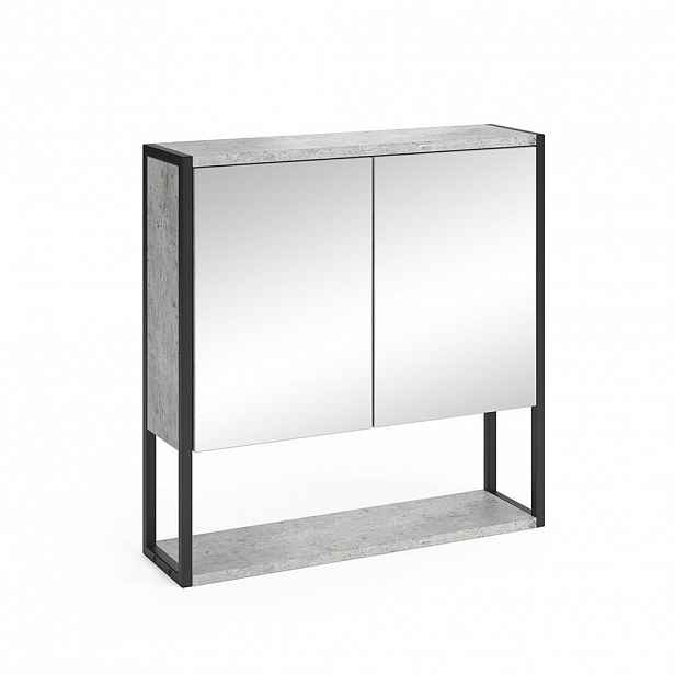 Vicco KOUPELNOVÁ ZRCADLOVÁ SKŘÍŇKA Fyrk Beton 60 x 60.6 cm