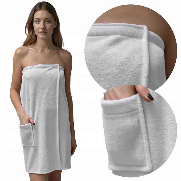 Vivisence 5025 bílý Ručník bavlna viskóza do sauny L/XL