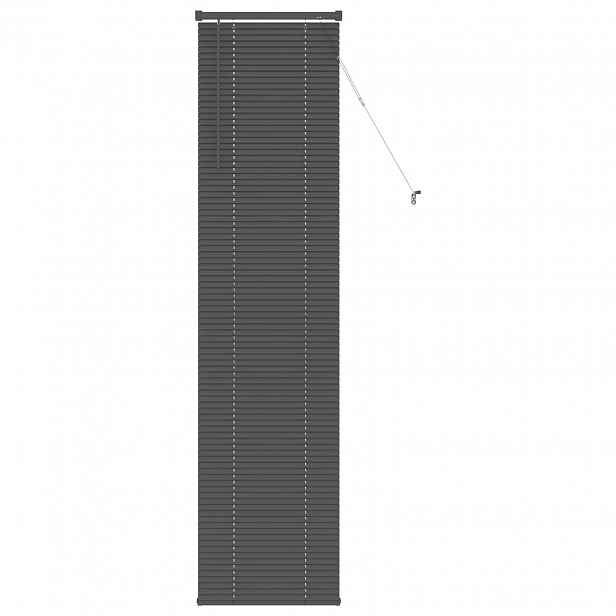 vidaXL Venet školní žaluzie Stříbrně šedá 213 x 40 cm 25 mm PVC