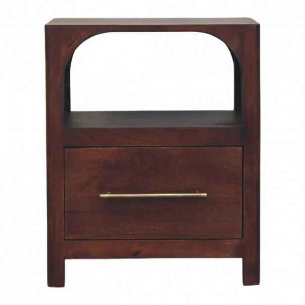Artisan Furniture NOČNÍ STOLEK povrch California Walnuss, 2 zásuvky, tmavě hnědá