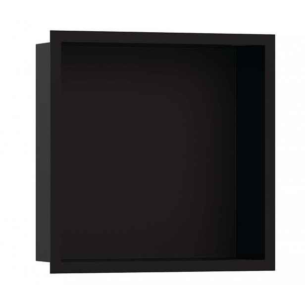 Hansgrohe XtraStoris Individual - Výklenek do stěny s designovým rámem, 30x30x10 cm, matná černá 56098670