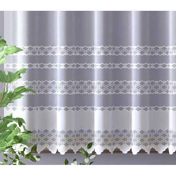 Mg Záclona 773/7 Bílá 350x150 cm Hotová S Páskou Skr