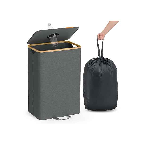 SONGMICS Koš na PET láhve Nikodem 95 L šedý