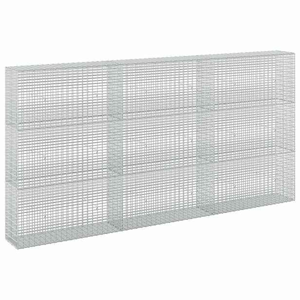 vidaXL Gabion s drátem 3,5 mm a sítem 5x2,5 cm 300x30x150 cm