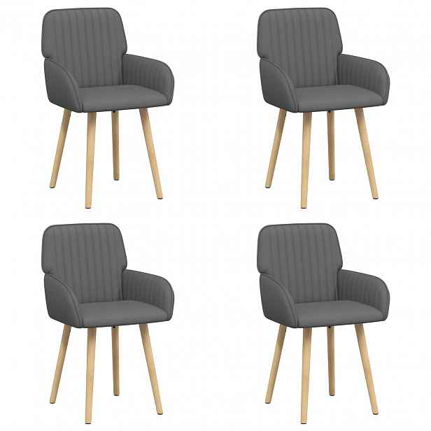 vidaXL Jídelní židle 4 ks Textil Tmavě šedá 56,5 x 50 x 87,5 cm
