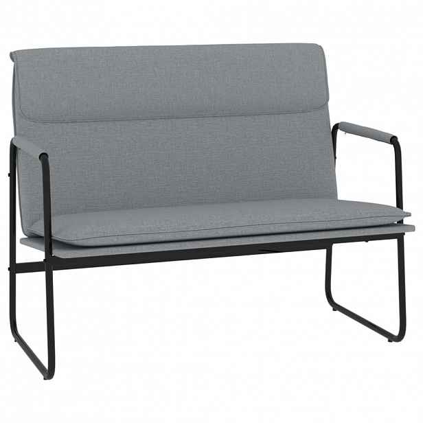 vidaXL Lavice světle šedá 110 x 64 x 80 cm textil
