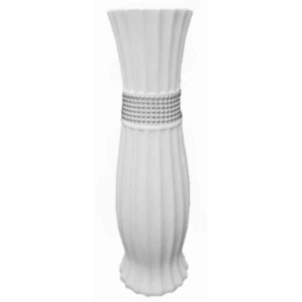 Livello Váza Flakon keramická 61 cm Bílý elegantní design dárek