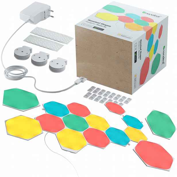 Nanoleaf Shapes Hexagons sada 15 dekorativních moderních Led panelů