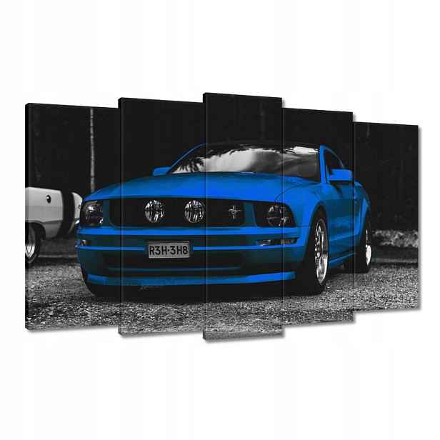 Obrazy 100x60 Modrý Ford Mustang