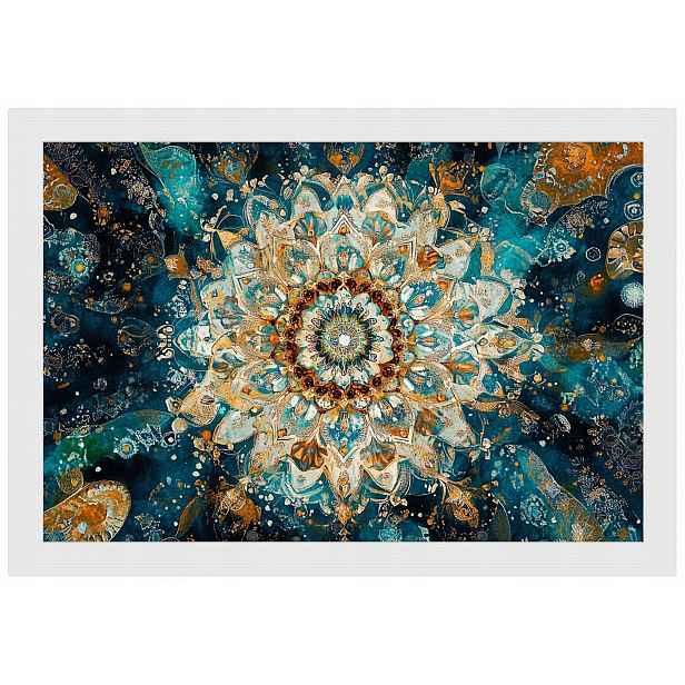 Plakát Rámeček Dřevo Grafika Mandala Harmonie Meditace Zen Boho 60x40