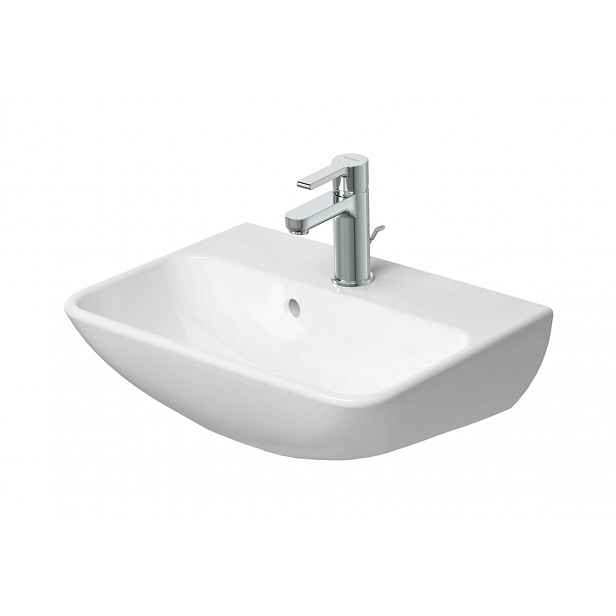Duravit ME by Starck - Umývátko 45x32 cm, s přepadem, bez otvoru pro baterii, DuraShield, matná bílá 071945AC10
