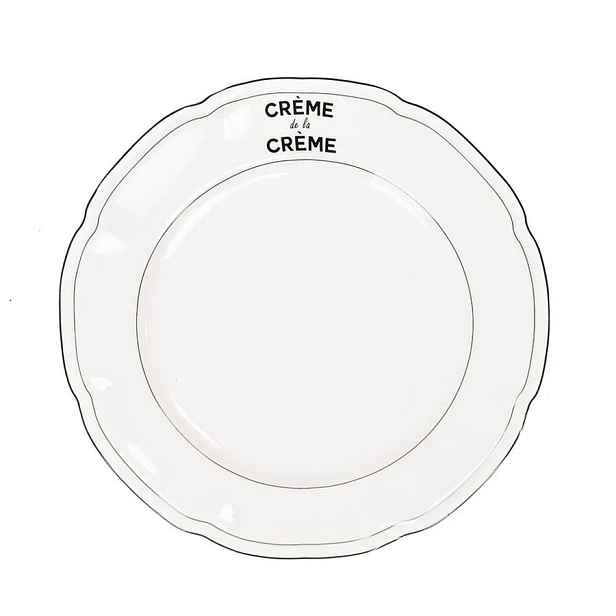 Krémový porcelánový jídelní talíř Crème de la Crème - Ø 26*1,5 cm Housevitamin