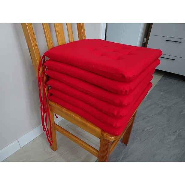 polštář na židli typu Stockholm Set 6 kusů barva Červená
