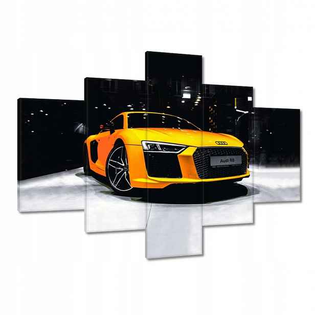 Obrazy 100x70 Žluté Audi Audica R8