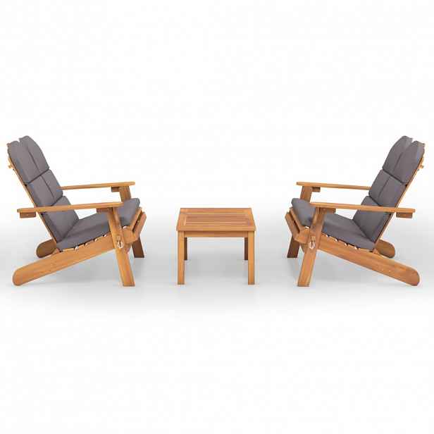 vidaXL 3dílná sada zahradního nábytku Adirondack masivní akácie