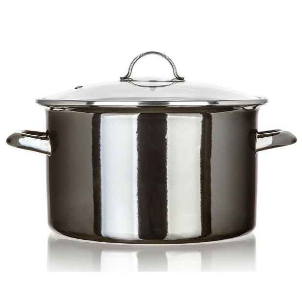 Banquet Hrnec smaltovaný METALLIC Black 26 cm, 6 l, s poklicí, 26 cm