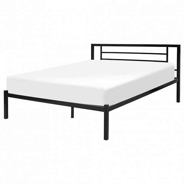 Beliani KOVOVÁ POSTEL 140/200 cm Černá Cusset