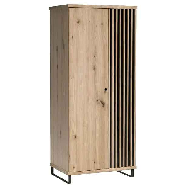 Casarredo Šatní skříň na nohách 2D BARBUS dub artisan/černá