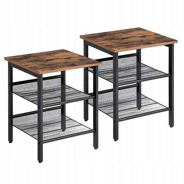 Stolek Songmics čtvercový 40 x 40 x 45 cm Loft Rustikální Industriální