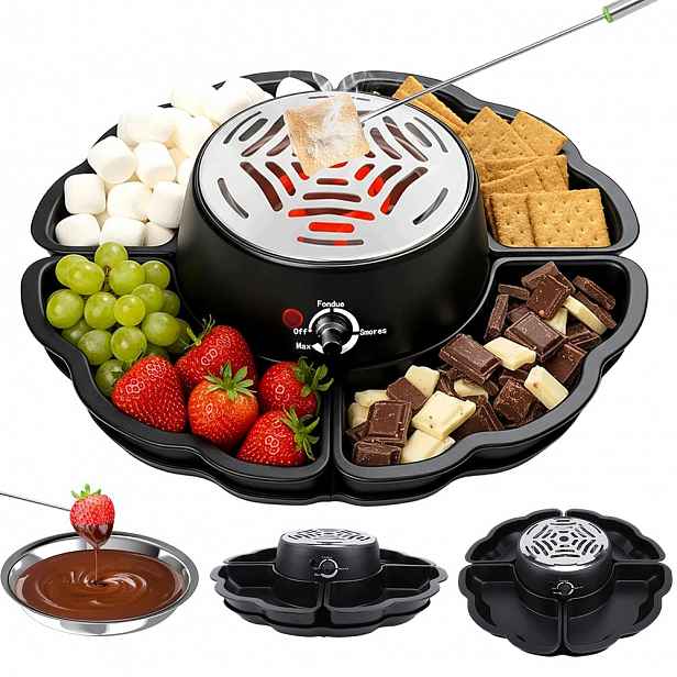 Fondue na čokoládu s vidličkami 13 dílů, ohřívač s termostatem, na Dárek
