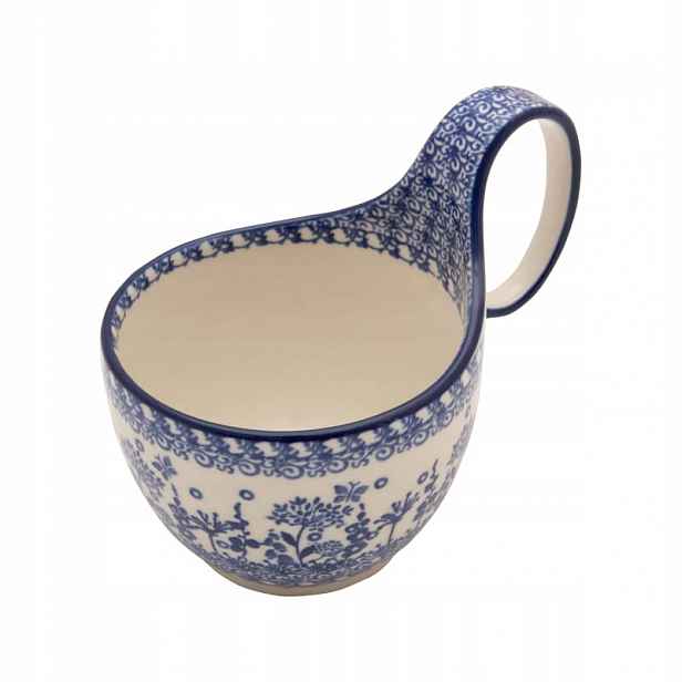 Omáčník Čerpak 11.5 cm Umělecká keramika Bolesławiec dek 2895 Květiny