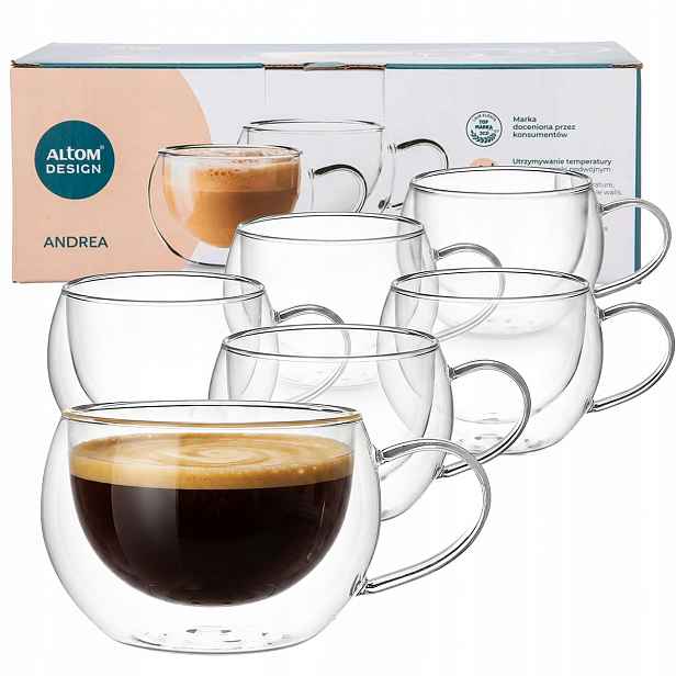 Termohrnky na čajovou kávu sklenice Altom Design Andrea 300 ml 6 Ks