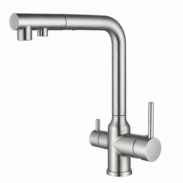 Třífunkční baterie Chde LiVra Inox Ocel ocel IX Nerezová výpusť Ww