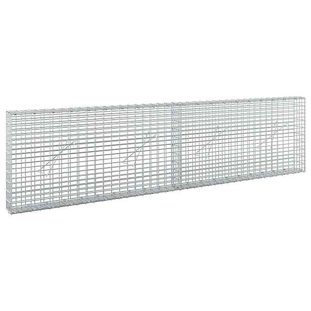 vidaXL Gabion s drátem 3,5 mm a sítem 5x2,5 cm 200x10x50 cm