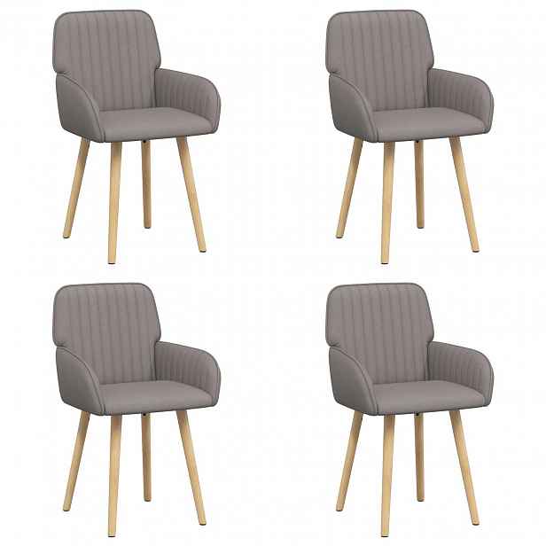 vidaXL Jídelní židle 4 ks Textil Taupe 56,5 x 50 x 87,5 cm